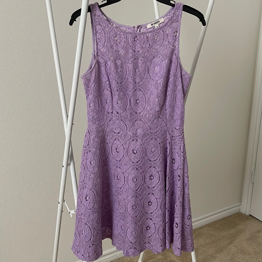 BB Dakota Lilac Lace Dress